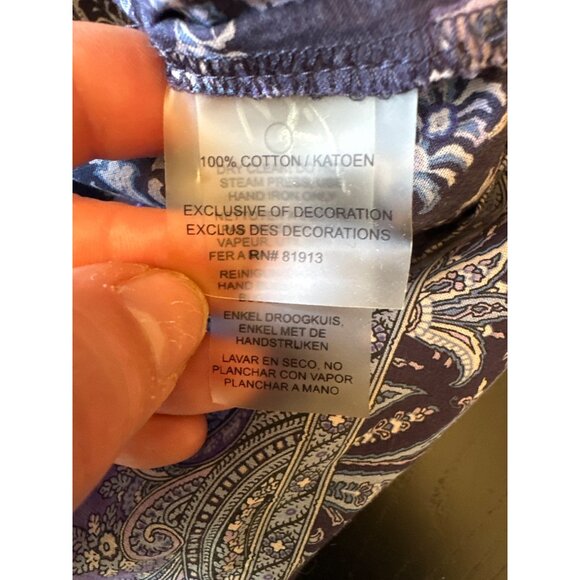 Robert Graham Blue Long Sleeve Floral Tunic Size Small - Picture 5 of 6